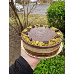 Pisztáciás- csoki mousse torta